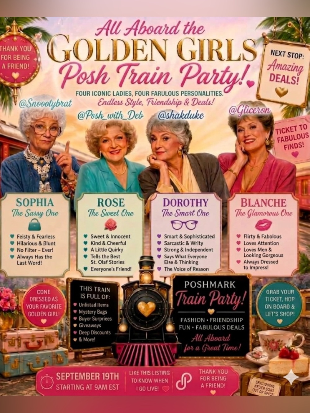 Golden Girls Posh Share Show Train - September 19th